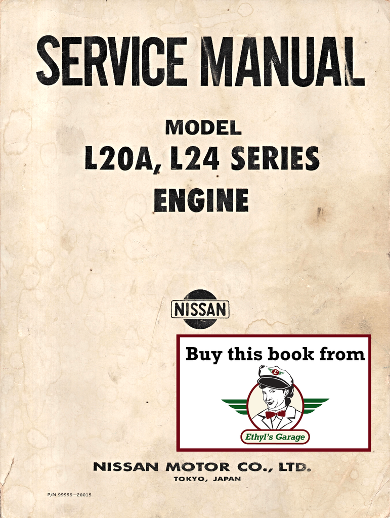 1970-1971 Nissan/Datsun 240Z L20A, L24 Factory Engine Service Manual